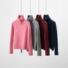 Women's Thickened Double-Strand Pure Wool High-Neck Sweater: Heathered Knit, Long-Sleeve Autumn/Winter Pullover.