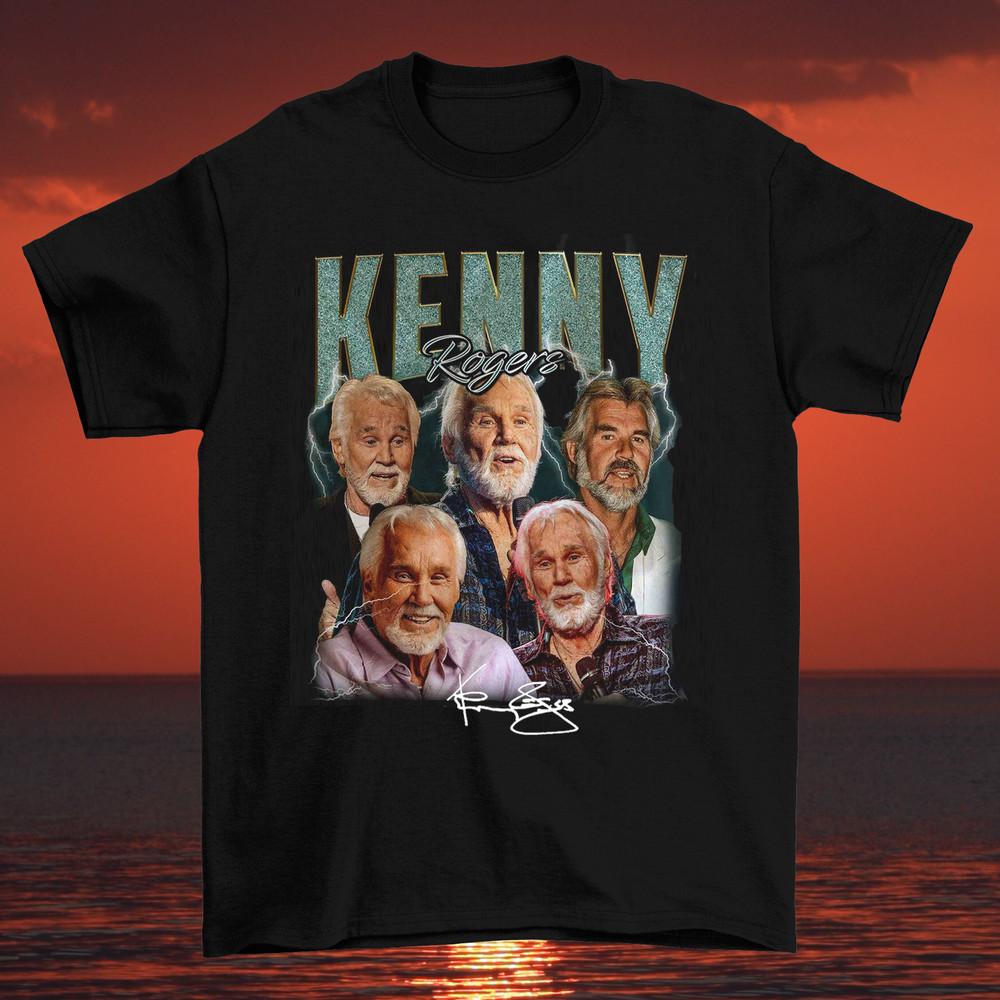 Kenny Rogers Tour World Signature T-Shirt Unisex Full Size S to 5XL Unisex T-Shirt S