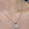 Elegant Ultra-Shiny Titanium Butterfly Necklace - 2024 Women's Luxury Colorfast Collarbone Chain