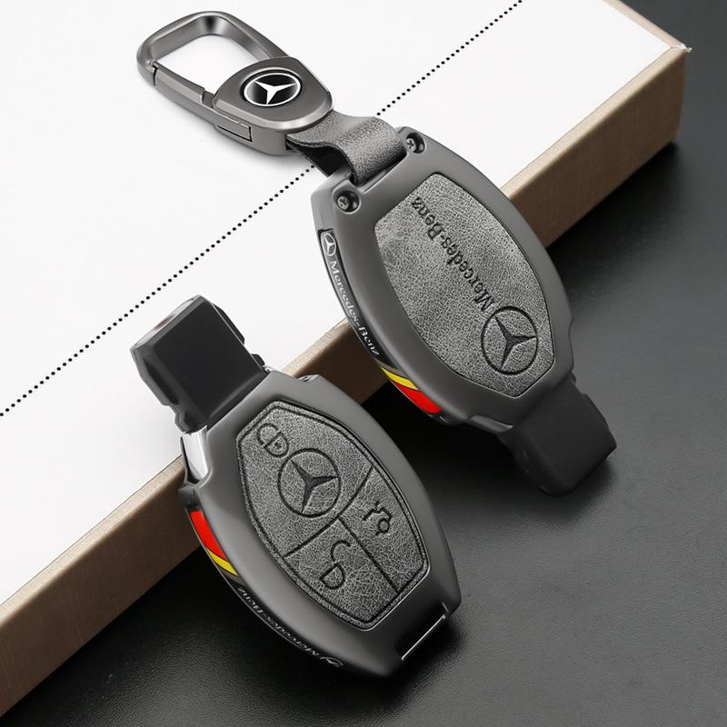 Leather Car Remote Key Case Cover Shell For Mercedes Benz A B C S Class AMG GLA CLA GLC W176 W221 W204 W205 Auto Accessories