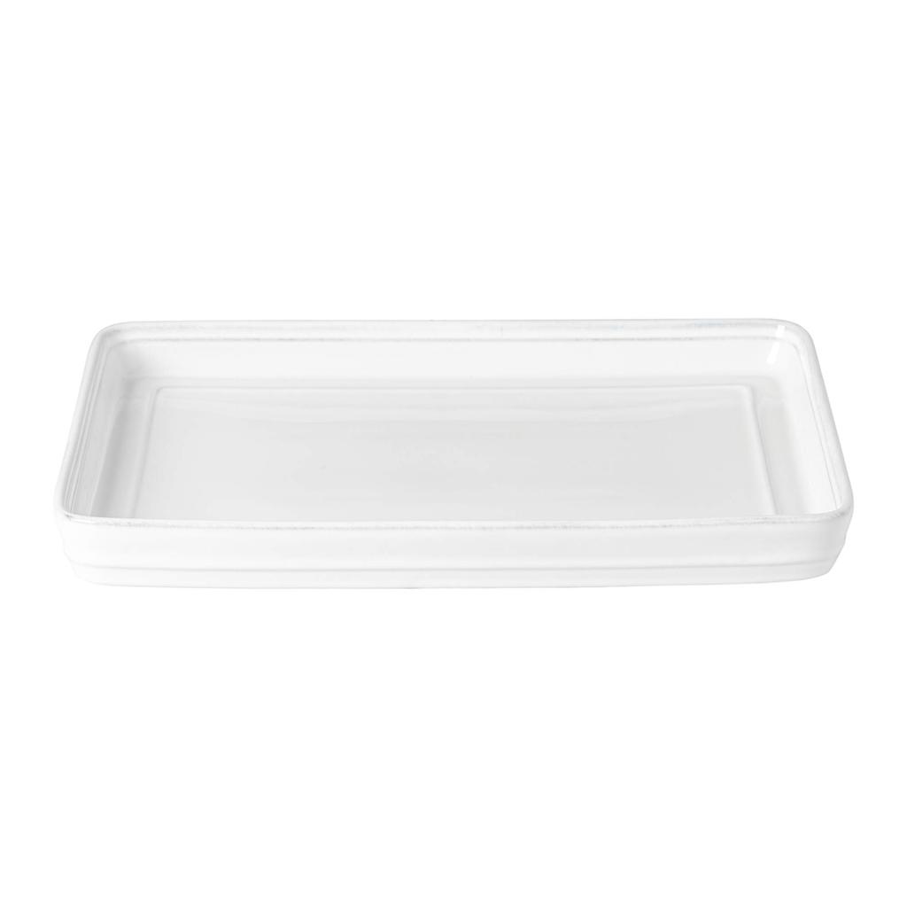 [Officially Imported] Costa Nova Frisso FIR303W Rectangular Tray, Approximately 30cm, Microwave and Dishwasher Safe, White