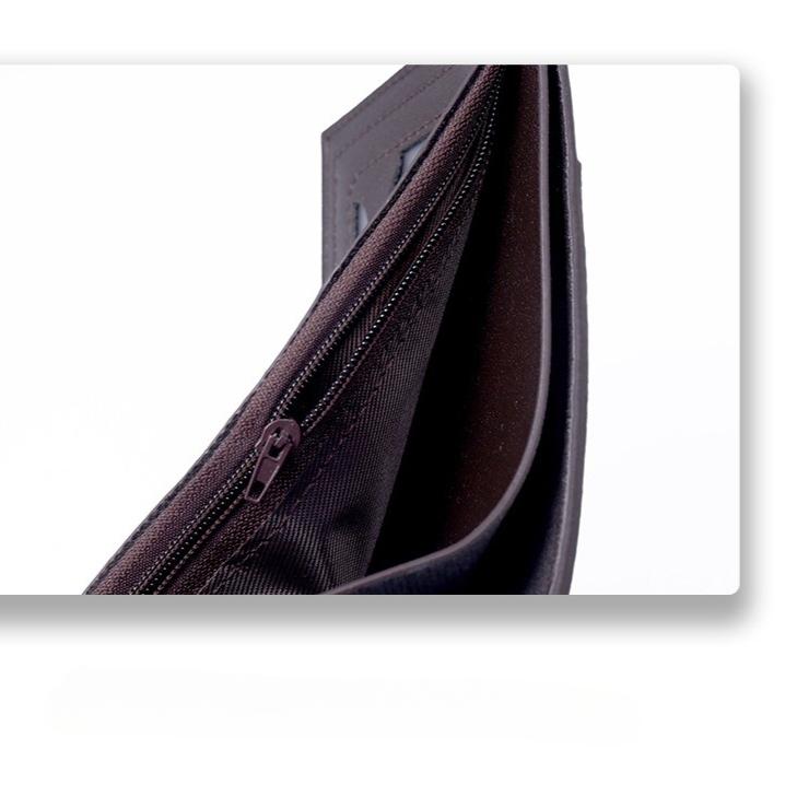 Nubuck Leather Men's Wallet Short Multifunctional Money Clip Fashion Leisure Purse With Iron Edge Card Drawer