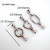 High Polish Stainless Steel Round Heart Double Clasp for Sweater Chain - Colorfast Pearl Connector
