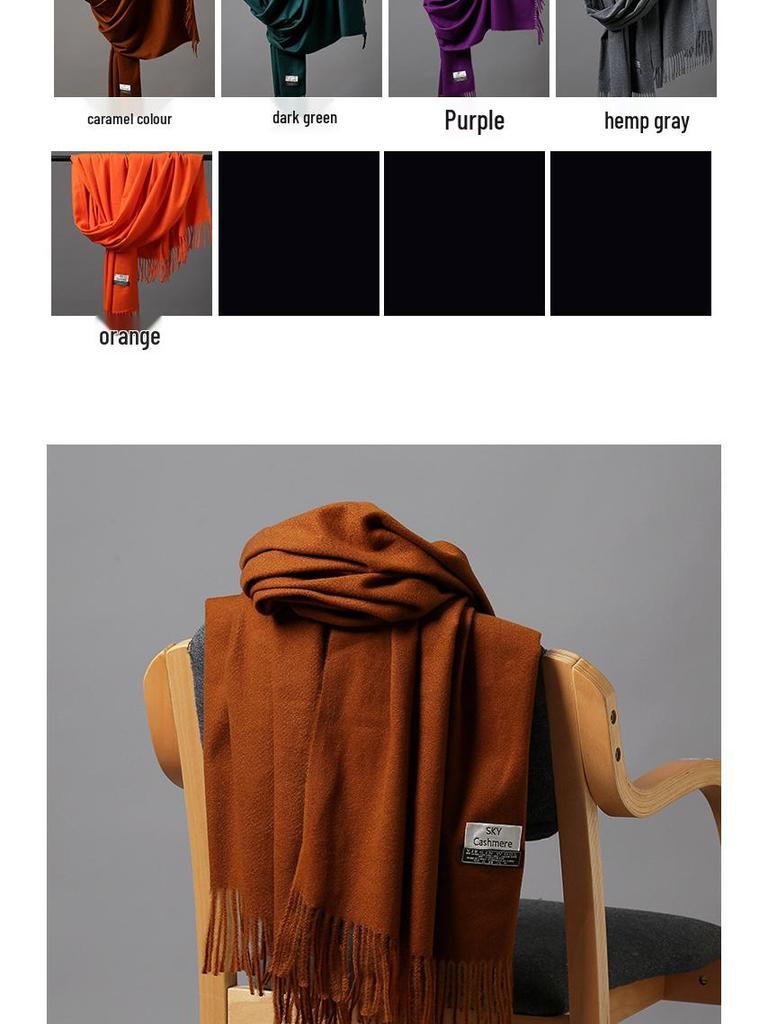 Sciarpa Monocromatica Cielo in Finto Cashmere Autunno/Inverno 2025: Colori Candy Spessi, Caldi ed Eleganti