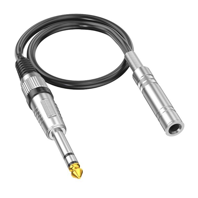 

6.35mm Auditory Cable Male To Female Gold Contacts Double Shielding Noise Reduces Cord For Professional Equipment