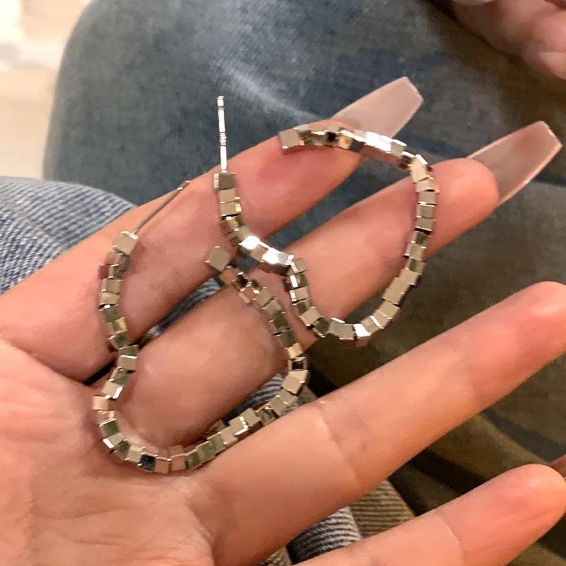 Silver Needle Pearl Flower Tassel Earrings - Women's Trendy All-Match Jewelry