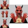 Schreckliche Beriael Horror Maske Und Kostümhandschuhe Für Halloween Und Kostümfeste