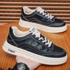 Fashionable Men's Shoes New Sports Casual Shoes Black Board Shoes Versatile Fashion White Shoes Soft Sole Wear-resistant Running Shoes