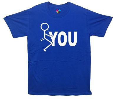 F**k You Stickman Erwachsenenhumor Aufdruck T-Shirt