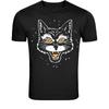 Mystic Wolf Head T-Shirt - Dark Wild Animal Eyes Graphic Tee