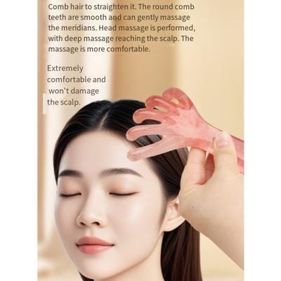Ergonomic Scalp Massage Featuring Soft Touches Resin Brush For Home Office Travel Head Tension Relief