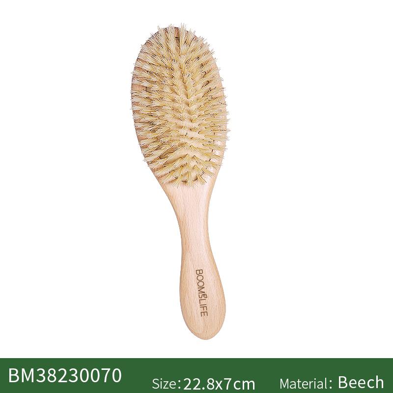 BOOMSLIFE Soft Boar Bristle Hair Brush Women   Scalp Massage Wood Comb for Curly Thick Long Hair Detangler Hair Care Tool boar brush