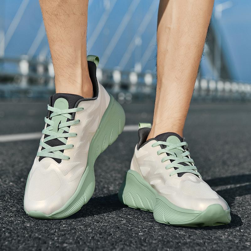 Men’s Green Sports Shoes Women Street Style Unisex Running Sneakers Shoes Students Over Sized Couple Orange Shoes
