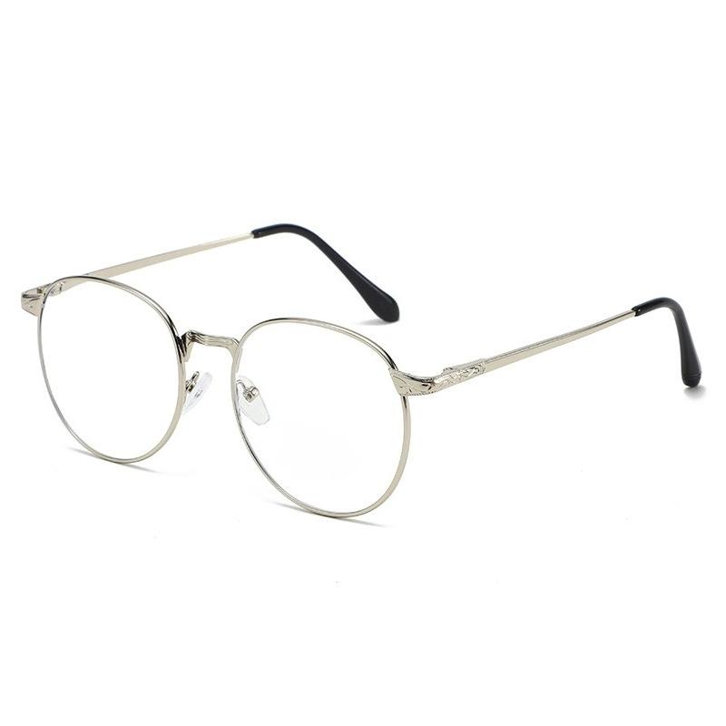 

New Metal Anti-Blue Light Reading Glasses Unisex Ultra-Lightweight High-Definition Presbyopia Eyewear Diopter +1.0 To +4.0 +4 серебряный