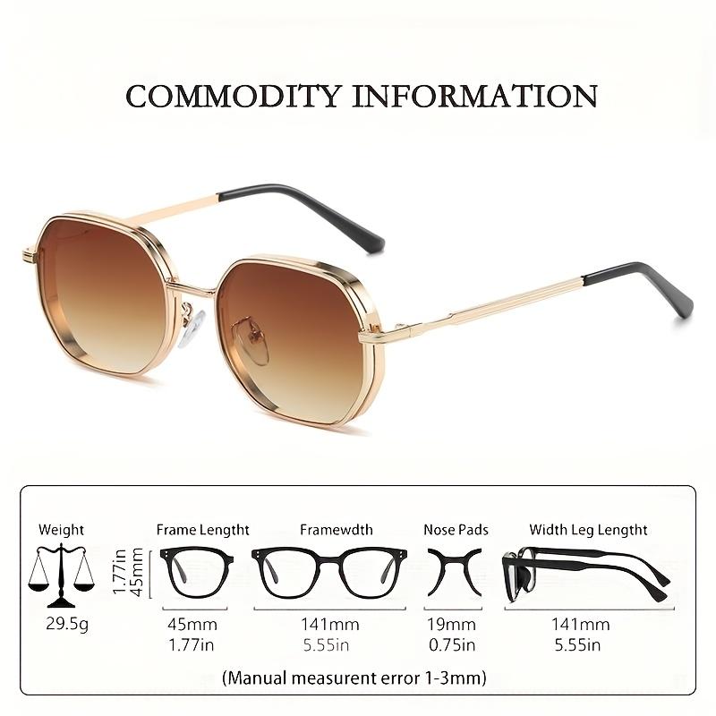 Metallic Punk Style new European and American Hexagonal Fashionable Men's and Women's Sunglasses