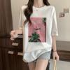 Cotton Printed Summer Short Sleeve T-Shirt Women's Loose
