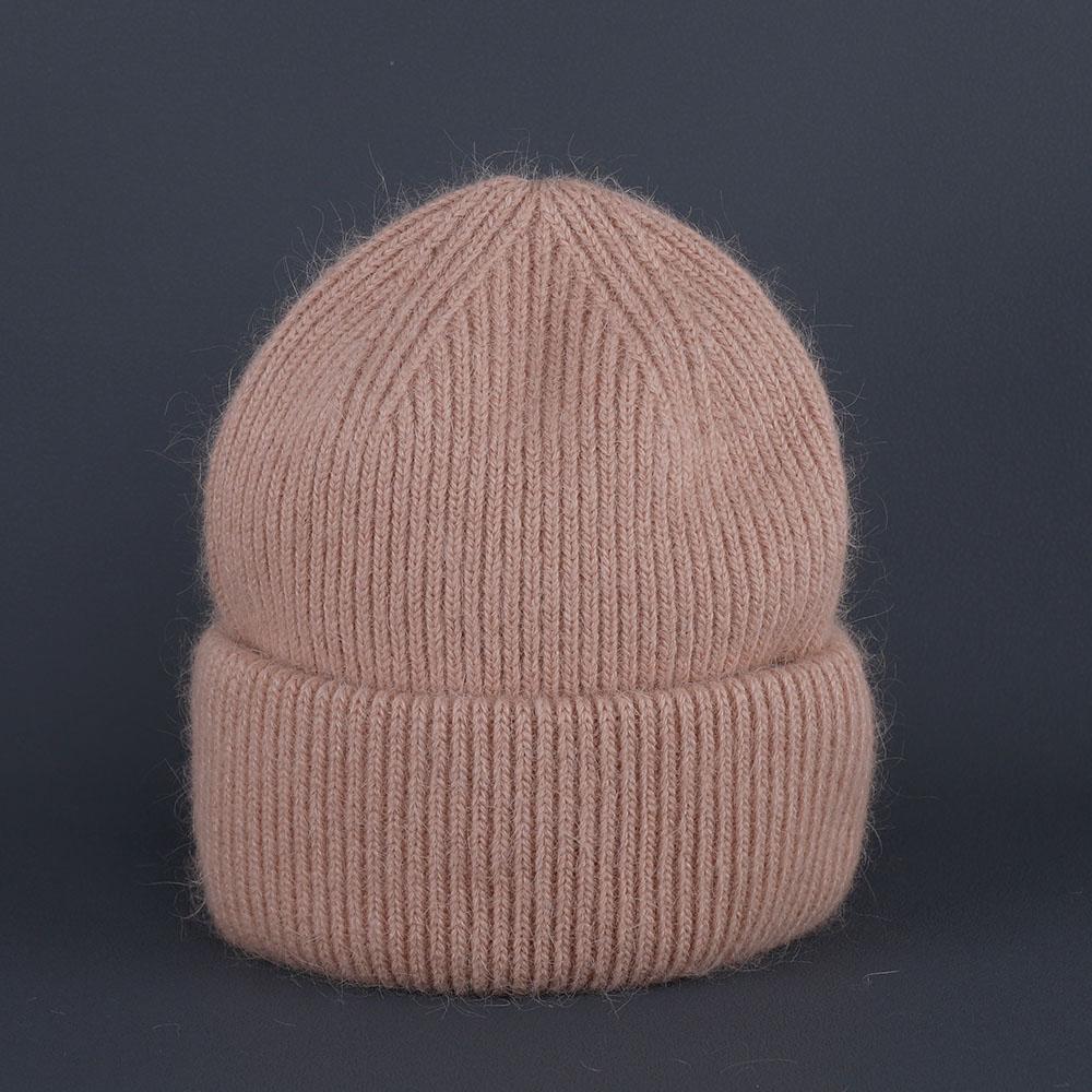 2023 new  Hot Selling Winter Hat Real Rabbit Fur Winter Hats For Women Fashion Warm Beanie Hats Solid Adult Cover Head Cap