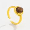 Alloy Toe Rings, Adjustable with Colored Gemstones Decor, Comfortable Non-Fading Beach Foot Jewelry, for Women Summer Accessory