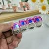 Colored Decompression Buttons 4-Key Pinchable Mechanical Keyboard Stress Relief Buttons Keychain Toy Pendant