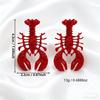  Ocean Wind Lobster Geometric Stud Earrings Women European American Exaggerated Niche High End Beach Jewelry Gift