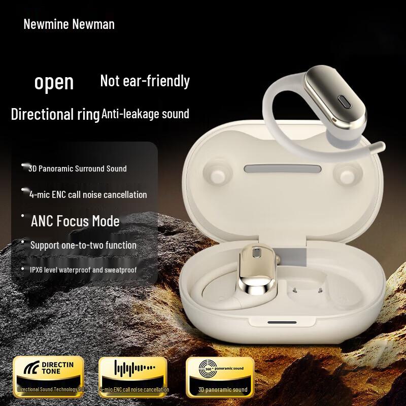 Newman TWS-R7 Open-Back Bluetooth Earhook Sport Headphones