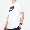 Nike Color Block Letter Logo Print Crew Neck Short Sleeve T-Shirt And Solid Loose Straight Leg Shorts Casual Sports Set Men Sets AR5005-101+DV9329-010