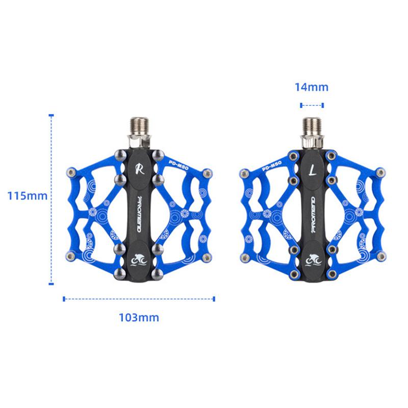 Promend MTB CNC Aluminum Alloy Peilin Bearings Big Flat Pedal Durable Lightweight Comfortable For Mountain Bike Road Gravel Bike