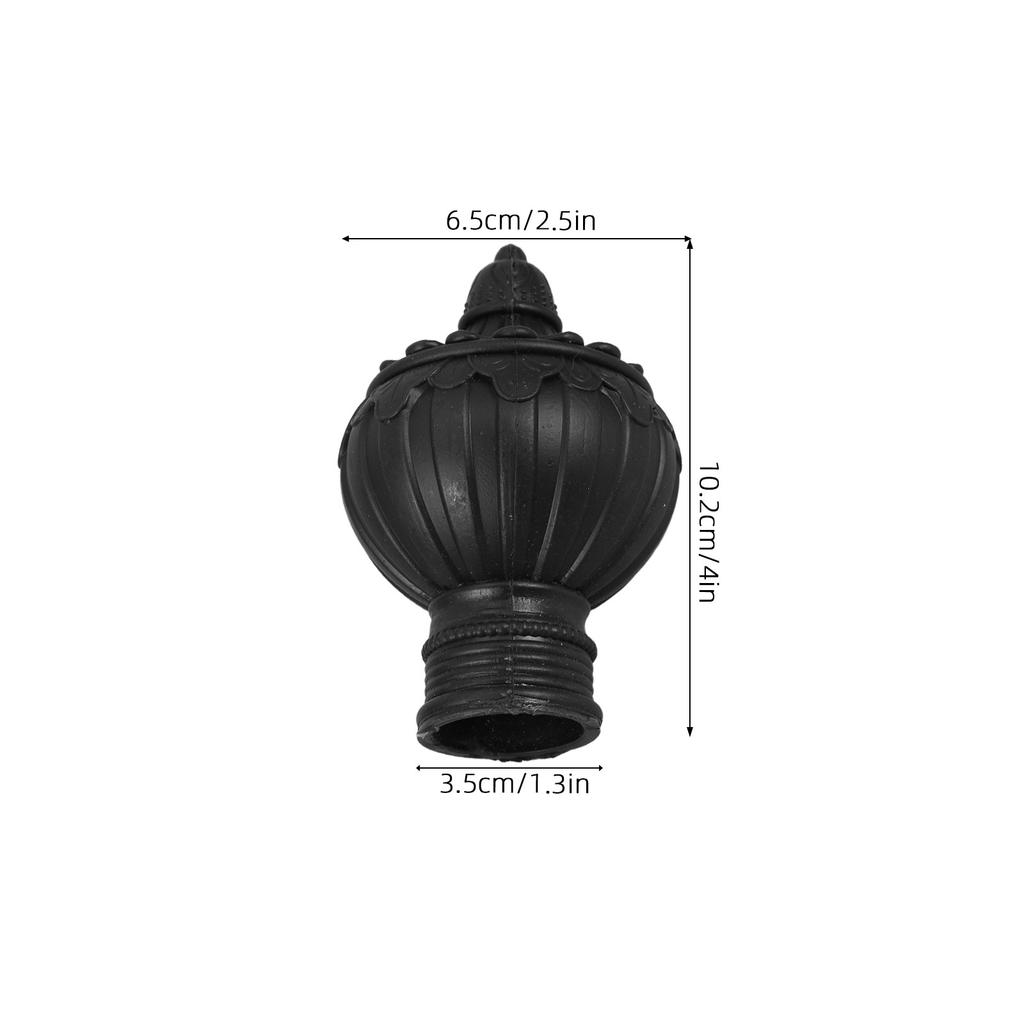 20Pcs Curtain Rod Decorative Finials Prosperity Flower Design Fit 26-28Mm Curtain Poles End Caps Plastic Replacement Drapery Rod