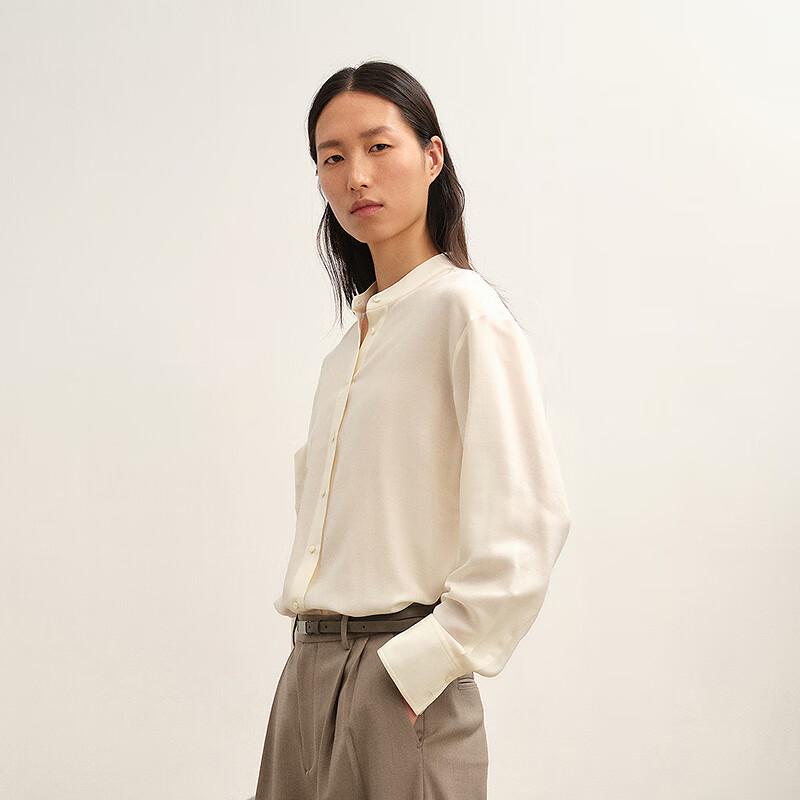 Less 2025 Winter Long Sleeve Stand Collar Shirt