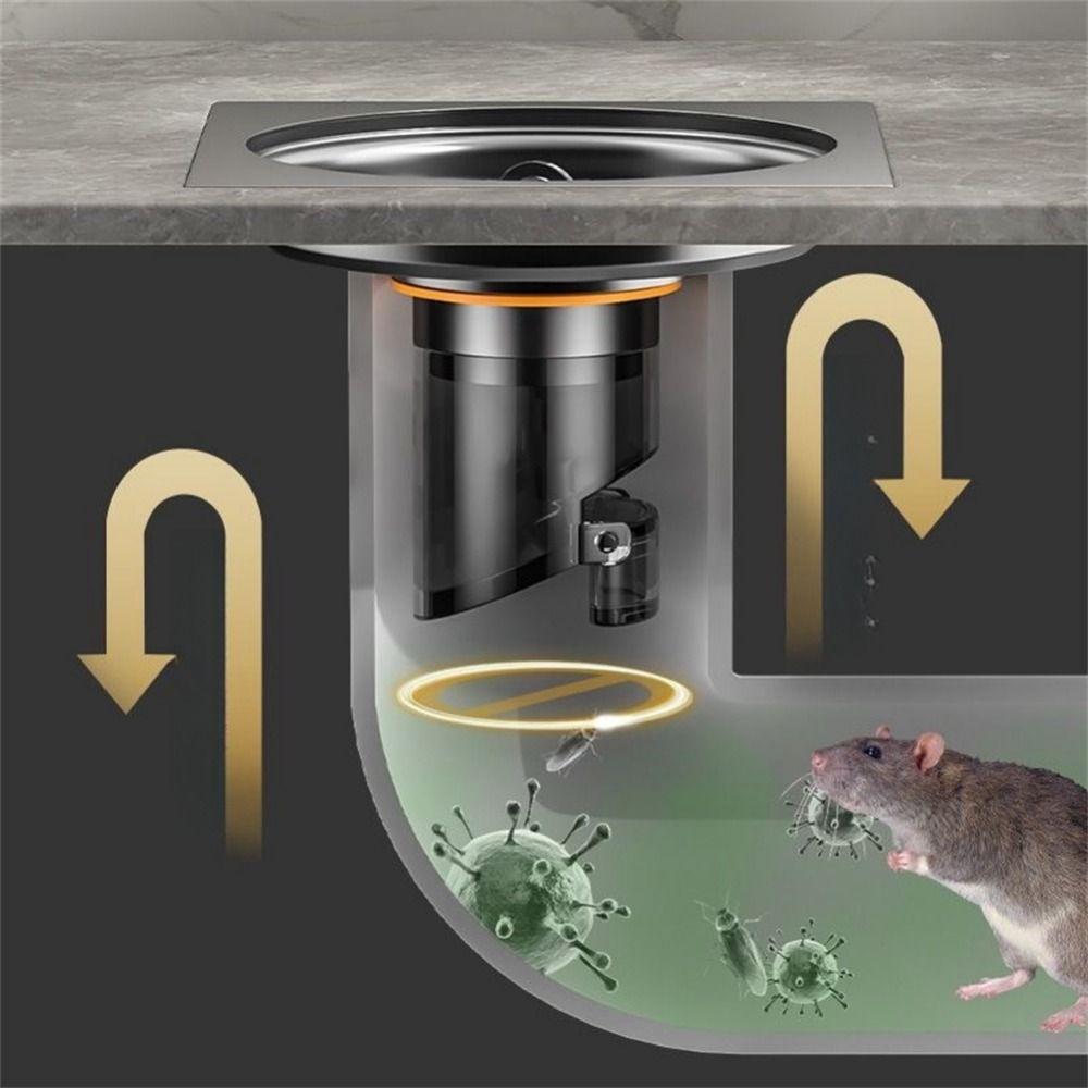 Embedded Floor Drain Backflow Preventer Stainless Steel Floor Strainer  Bathroom Drainer