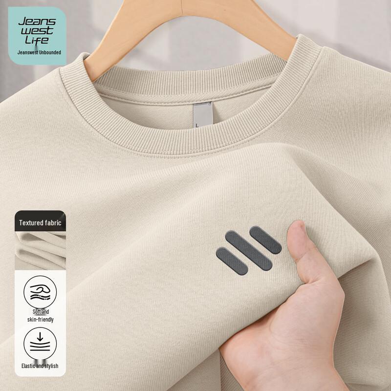 Jeanswest Life Men's 2026 Spring Heavyweight Crewneck Sweatshirt