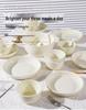 Trendy Solid Color Ceramic Tableware Set: Plates, Bowls, Chopsticks