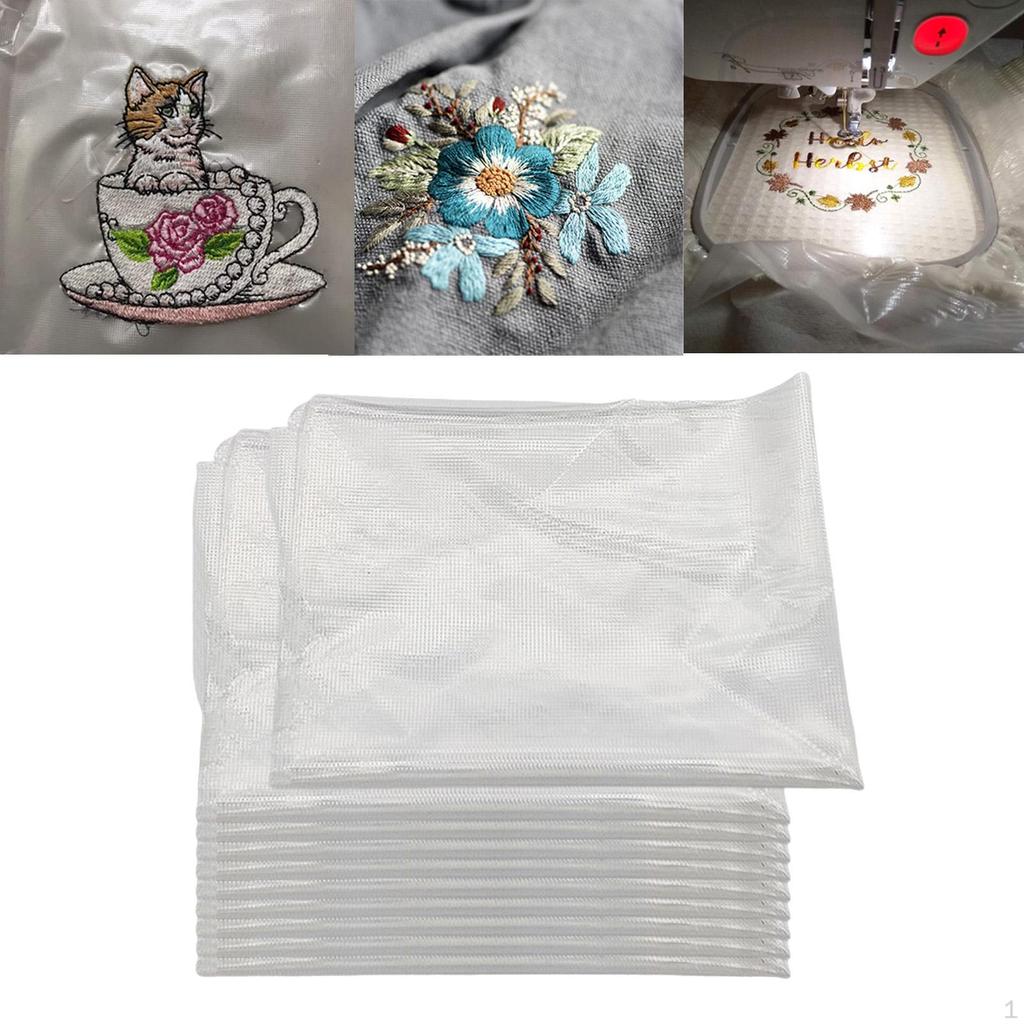 100 Stück/Packung Wasserlöslicher Stickvlies Klar für Handtücher und Bettwäsche
