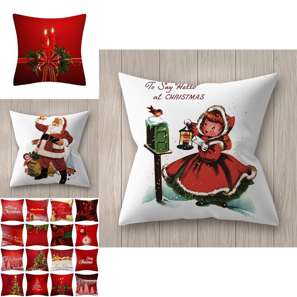 Vibrant Christmas Themed Decorative Cushion Cover For Festive Home Decor 18x18
