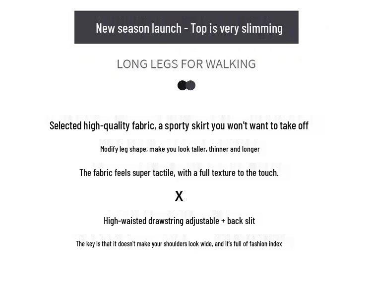 Women's Gray Elastic Waist A-Line Mini Skirt - Sporty High Waist, Bodycon, Slit, Casual Autumn Wear for Petite
