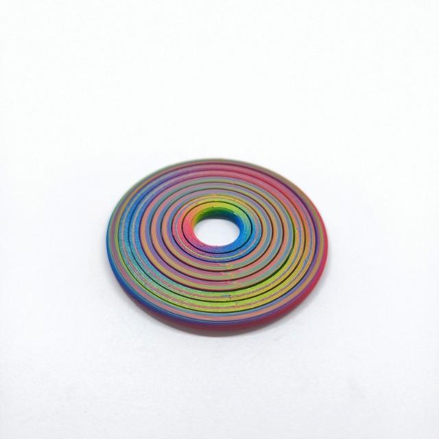 3D Printed Round Fractal Fidget Disc Rotating Sensory Toy Portable Anxiety Relief Decompression Toy For Party Games Relax