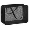 Transparent Mesh Toiletry Bag with Zipper, Durable Wash Bag for Women, Space Saving Design with Handle for Travel, Skincare and Makeup Organizer