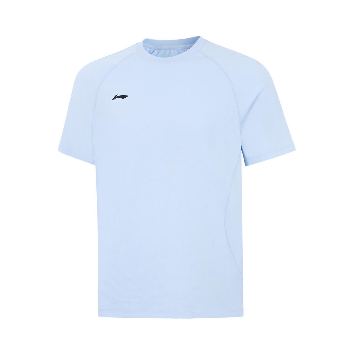 

Li-Ning Fashionable Breathable Sports Casual Short Sleeve T-Shirt Men tops Sky-Blue ATSW413-13 S
