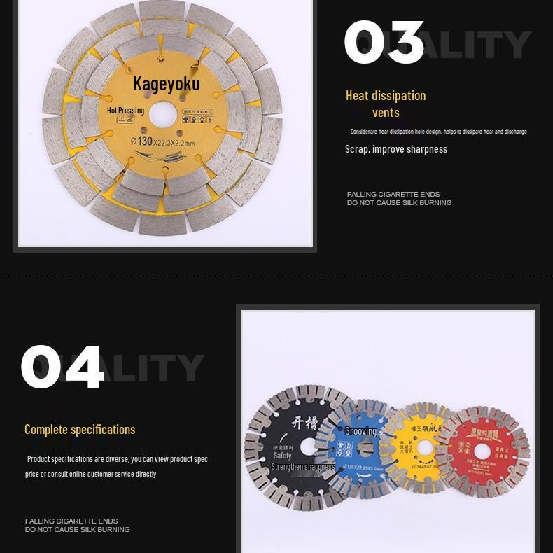 Diamond Cutting Disc for Wall Slotting & Concrete Grooving - Ideal for Stone, Marble, Renovation, Water & Electricity Projects