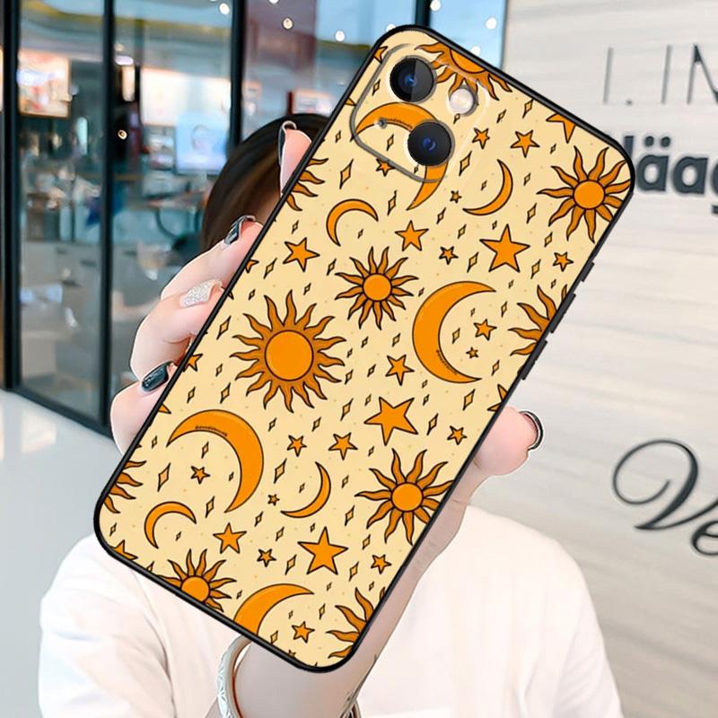 Sun Moons Star Signs Astrological Celestial Phone Case For iPhone 13 12 11 14 15 16 Pro Max Plus XR X XS MAX Back Cover