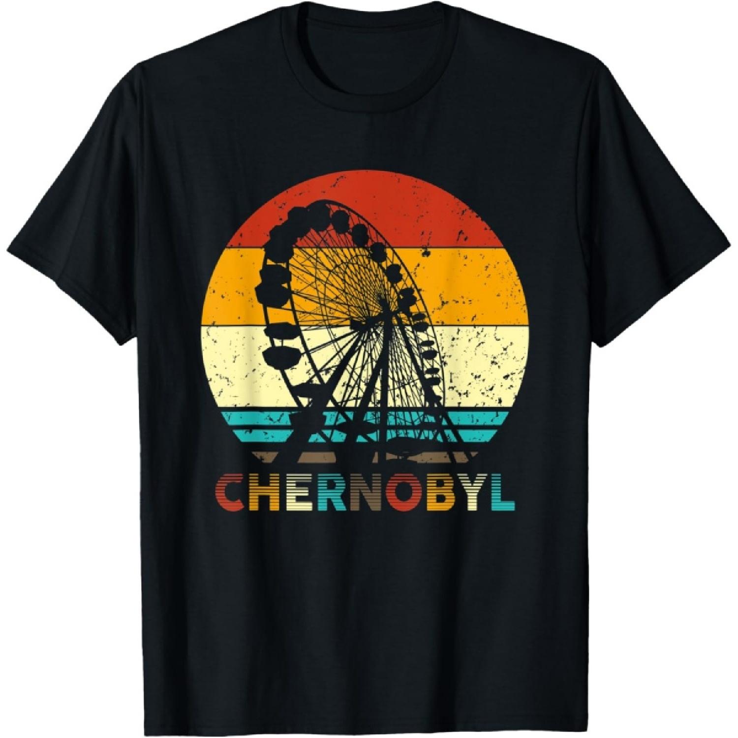 Chernobyl Ferris Wheel Ussr Pripyat Soviet Nuclear Reactor T-Shirt S