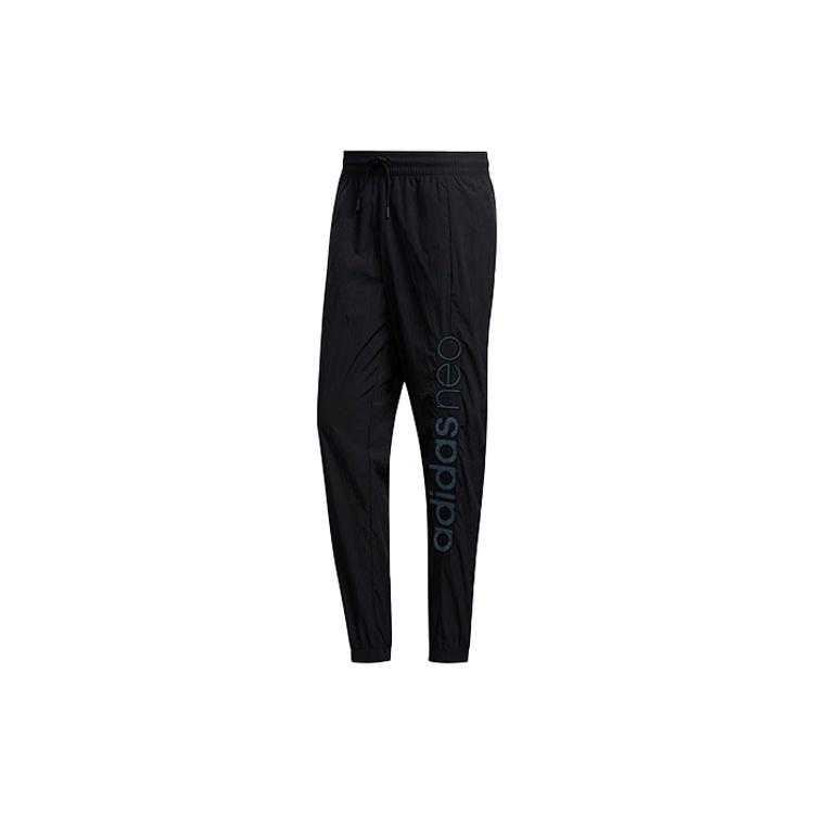 adidas neo M Ss Tp 2 Alphabet Logo Printing Sports Pants Black Men s FN6531 L