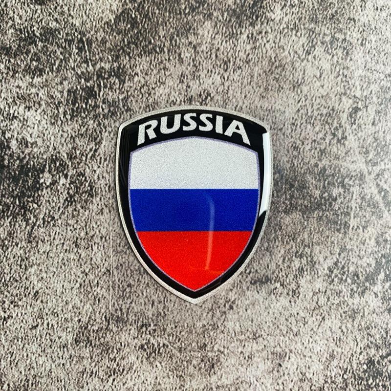 Universal 3D Reflective World National Flag Stickers Decals for Car Motorcycle Exterior Decoration