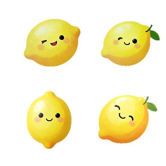 Non Slip Insulation Cup Mats 4PCS Cute Lemon Shape Wooden Coasters, Non-slip Heat Pads, Functional Coffee Table Coasters Decorative Tableware