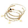 Women Star Love Heart Rhinestone Bracelet Set