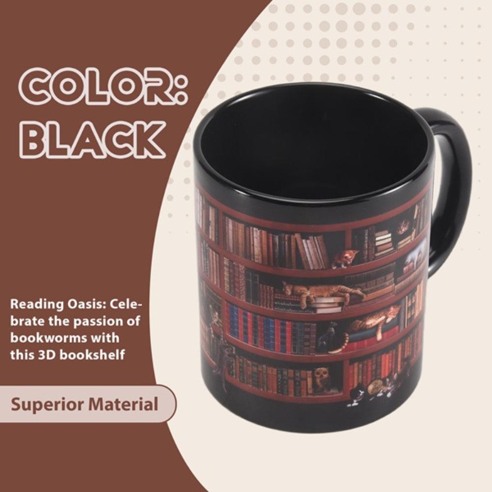 Black Mug Bookshelf Ceramic Coffee Mug Mug Men's Toolbox Ceramic Mug