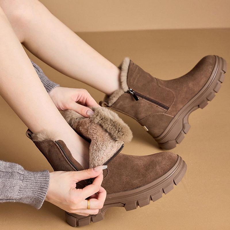 Snow Boots for Women 2025 New Winter Thick Cotton Warm Short Boots  Casual and Plush Outdoor Cotton Boots for Women