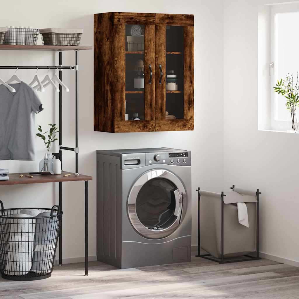 Wall Cabinet Smoked Oak 69.5 x 34 x 90 cm Particleboard