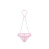 Female Summer Fashionable Pure Desire LACE Hang Neck Half Pack Hip Low Waist Triangle Briefs