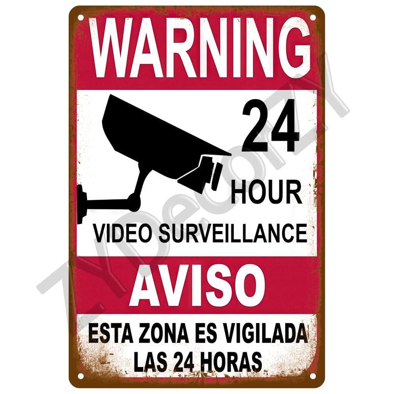 High Definition Metal Tin Sign Funny Warning Signs Retro Humorous Security Plaque Vintage Sarcastic Wall Art Decor for Home Gard